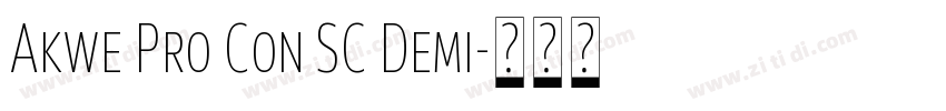 Akwe Pro Con SC Demi字体转换